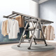 四季沐歌（MICOE）折疊晾衣架落地鋁合金家用落地室內陽(yáng)臺曬被神器曬衣桿涼衣架晾曬 【鋁合金】1.6米雙層加厚加粗