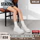 思加圖2025春季厚奶酪小白鞋厚底松糕鞋休閑鞋女EB401AM5 簡(jiǎn)約白 36