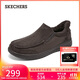 斯凱奇（Skechers）閃穿鞋男士2025新款秋季加絨保暖休閑健步鞋一腳蹬樂(lè )福鞋205606