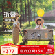 CAMEL熊貓營(yíng)地車(chē)露營(yíng)野餐拖車(chē)買(mǎi)菜溜娃遛狗車(chē)聚攏帶剎車(chē)可躺旅行推車(chē)