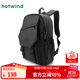 熱風(fēng)（Hotwind）秋季新款男士涂層雙肩包戶(hù)外運動(dòng)出游大容量純色背包 01黑色 F