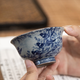 拓進(jìn)德國進(jìn)口品質(zhì)景德鎮青花陶泥花鳥(niǎo)壓手杯主人杯陶瓷功夫茶杯個(gè)人專(zhuān) 青花陶泥花鳥(niǎo)壓手杯 100毫升左右