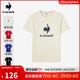 樂(lè)卡克（Le coq sportif）法國(guó)公雞男女春運(yùn)動(dòng)休閑大logo短袖T恤 象牙白色 M