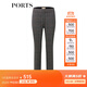 PORTS寶姿秋冬新品女裝中腳口長(cháng)褲LM9N014NFE010 黑色格子 M (6)