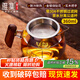 雅集玻璃公道杯帶不銹鋼過濾茶漏網(wǎng)套裝木把荷花金銀燒分茶器360ml
