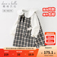 戴維貝拉（DAVE＆BELLA）女童連衣裙小香風(fēng)格子裙兒童公主裙洋氣寶寶裙子秋季2025新款童裙 黑白格【現貨】 90 cm（建議身高80-90cm）