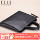 ELLE HOMME男士公文包 時(shí)尚真皮手提包 休閑商務(wù)電腦包牛皮男包262510黑色