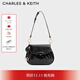 CHARLES&KEITH25冬新品翻蓋式單肩腋下包包掛小豬包CK2-20671821 Black黑色 S