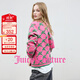 橘滋（Juicy Couture）含綿羊毛外套女25年秋冬新款時(shí)尚百搭撞色復古立體提花毛衣開(kāi)衫 玫紅 M