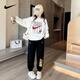 NIKE 耐克女童套裝秋季 2025新款男童秋裝純棉兒童運動(dòng)兩件套童裝潮流 棉花糖 【100%純棉】 150 /M 【建議身高140-152cm】