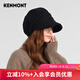 卡蒙（Kenmont）修臉型羊毛貝雷帽女秋冬黑色韓版蓓蕾帽日系英倫保暖毛呢帽子2771 黑色 均碼 57.5cm