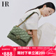 HR赫蓮娜包包女包頭層牛皮單肩斜挎包女菱格包鏈條包生日禮物 叢林綠