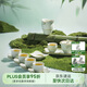 萬(wàn)仟堂（Edenus）陶瓷高檔功夫茶具套裝 家用泡茶套組 茶壺茶杯 春竹成套