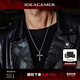 IDEAGEMER925銀十字架項鏈男士個性復古小眾百搭痞帥男生吊墜鎖骨鏈首飾品 十字架吊墜+鈦鋼鏈50CM支持刻字