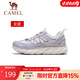 駱駝（CAMEL）新款輕彈緩震跑步運動(dòng)鞋夏季透氣舒適通勤休閑鞋 G24S090611 木槿紫/白 女 37