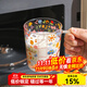 川島屋（KAWASIMAYA）川島屋兒童牛奶杯帶刻度微波爐可加熱早餐玻璃杯子泡喝奶粉專(zhuān)用杯 刻度牛奶杯400ml(粉)