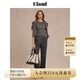 ELAND【經(jīng)典匹馬】衣戀針織T恤女圓領(lǐng)短袖直筒顯瘦毛衫25夏季新款 灰色(15)Grey M