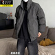 啄木鳥(niǎo)美式工裝棉服男士冬季厚棉衣外套寬松羽休閑絨服男冬裝面包服棉襖 MY8822深灰色 XL 約140-165斤