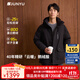 君羽戶(hù)外羽絨服男冬季款800高蓬松度白鵝絨加厚保暖工裝鵝絨服I52159 黑色 L 推薦141-160斤