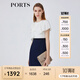 PORTS寶姿女裝春夏新品時尚Two-in-one疊片裝飾連衣裙LM8D198KWB008 丈青 M (6)