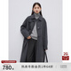 自巧小個子韓版牛角扣全羊毛雙面呢大衣女2024冬新款中長毛呢外套 水貂灰 S (3碼)