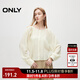 ONLY夏季設計感輕薄圓領(lǐng)寬松蝙蝠袖襯衫女|124205043 S12 亮奶油白色 M (165) 84A