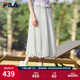 FILA 斐樂官方女士梭織裙2025夏季新款時尚休閑舒適半身裙一步裙 大地灰-GY M 165/66A/M