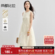 尚都比拉通勤優(yōu)雅連衣裙女春季寬松顯瘦A字裙浪漫高腰背心裙 白底花色 XL