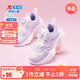 特步（XTEP）童鞋女童休閑鞋小童側面珍珠風(fēng)格旋鈕扣運動(dòng)鞋 雪青紫/經(jīng)典白 28