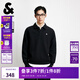 杰克·瓊斯（JACK&JONES）25年秋季新款男裝寬松肌理感翻領(lǐng)上衣運動(dòng)休閑衛衣男長(cháng)袖打底衫 E40 黑色 預售10月20日發(fā)貨 M 175