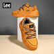 Lee男鞋時(shí)尚板鞋2025冬季復古面包鞋百搭增高休閑鞋子男輕奢高端潮鞋 土黃色L253UB385 38