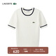 LACOSTE法國鱷魚女裝短袖時尚舒適百搭圓領短袖針織衫|AF6946 EV0/白色 M 38