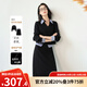 歐莎（OSA）拼接氣質(zhì)休閑套裝女2025秋季新款衛衣半身裙兩件套高智感穿搭 黑色 M