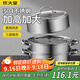 炊大皇304不銹鋼三層蒸鍋家用復合底湯鍋蒸饅頭包子可視可立高拱蓋28cm