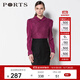 PORTS寶姿 女裝長(cháng)袖上衣LC8B087RLQ001 玫紅色 6