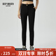 深呼吸DEEP BREATH女裝金屬扣四面彈力修身九分小腳正裝西褲女8100058 黑 L (4碼)