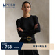 Polo Ralph Lauren 拉夫勞倫  女裝 經(jīng)典款修身版羅紋圓領(lǐng)長(cháng)袖T恤RL25995 001-Polo黑 XS