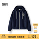 森馬（Semir）[商場(chǎng)同款]外套女連帽刺繡學(xué)院風(fēng)2025春寬松質(zhì)感夾克101125108002