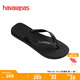 havaianas哈唯納2025春夏新品Rubber海邊夾角人字拖防滑沙灘拖鞋夏浴室涼拖 0090-黑色 37-38 巴西碼