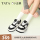 他她（TATA）小企鵝厚底小白鞋女鞋透氣新款松糕板鞋休閑鞋GMX01AM5 黑/白 37