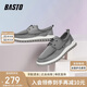 BASTO商場(chǎng)同款潮流百搭舒適透氣戶(hù)外休閑鞋男士帆布鞋11160BM2灰色42