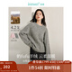 茵曼（INMAN）2025秋冬女裝新款法式手工拉毛時(shí)尚釘珠羊毛衫圓領(lǐng)寬松百搭毛衣 灰色 M