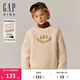 Gap【大小童同款】男女童仿羊羔絨加厚衛衣上衣646064 淺卡其 100 cm (2-3歲) 亞洲尺碼