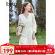 百圖betu女裝2025春季新款連衣裙玫瑰飄帶收腰氣質(zhì)連衣裙裙子2502T77 淺杏色 L
