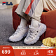 斐樂(lè )（FILA）官方松餅鞋女鞋老爹鞋運動(dòng)鞋2025秋季新款鞋子厚底休閑鞋 微白-WW 36