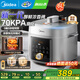 美的（Midea）電壓力鍋電高壓鍋0氟無(wú)涂層雙膽高壓電飯鍋電飯煲6升大容量70kpa家用煲湯小飛俠沸濃模式4-5-6-8人 6L 【0氟無(wú)涂層濃香雙模式】輕音泄壓