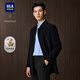 海瀾之家（HLA）大衣男款純羊毛商務(wù)保暖翻領(lǐng)外套男冬季 藏青01 XL 180/96A 推薦151~164斤