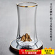 容山堂綠茶杯雙層玻璃水杯描金山巒茶杯觀(guān)山果汁杯大號泡茶杯防燙