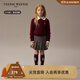 Teenie Weenie Kids小熊童裝秋男女童經(jīng)典百搭休閑風(fēng)圓領(lǐng)羊毛毛衣 酒紅色 110 cm