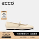愛(ài)步（ECCO）芭蕾舞鞋女 25年新款百搭方頭淺口單鞋瑪麗珍女鞋 舞悅234343 石灰色23434301378 38